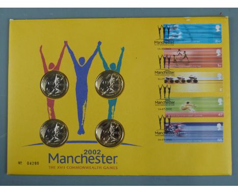 A 2002 Manchester Commonwealth Games coin/ stamp cover&nbsp;