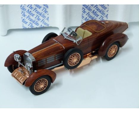 Franklin Mint 1:24 scale diecast model 1924 Hispano-Suiza Type H6C Tulipwood Speedster, in original packaging.&nbsp;