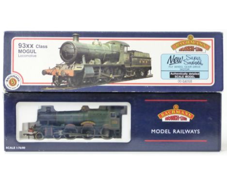 Two Bachmann 00 gauge model railway GWR locomotives, comprising Lechlade Manor and 93xx mogul, both in original boxes.