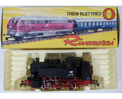 Rivarossi 0 gauge model railway 0-6-0 tank locomotive 80 038, 7183, in original box.