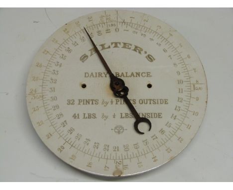 Salter's dairy balance with ceramic dial calibrated up to 4 gallons