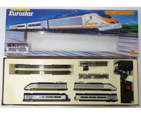 Hornby 00 gauge model railway Eurostar train set, R.647, in original box.&nbsp;