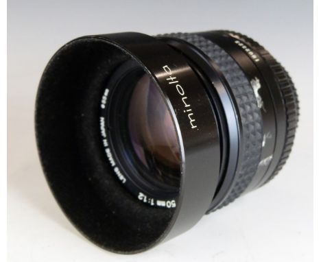 Minolta Rokkor-X 50mm 1:1.2 SLR camera lens