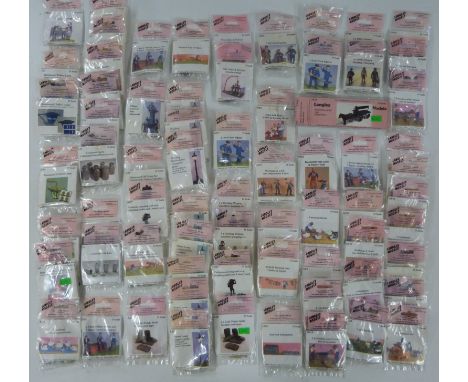 Sixty-nine Langley Models 1:76 00 scale white metal figure, vehicle and accessory sets, all in original packaging.&nbsp;