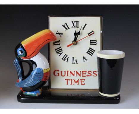 Guinness ceramic Toucan clock, in box