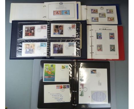 Various albums comprising 1977 Silver Jubilee, 1973 Royal Wedding, Marriage of The Prince of Wales, Coronation Anniversary an