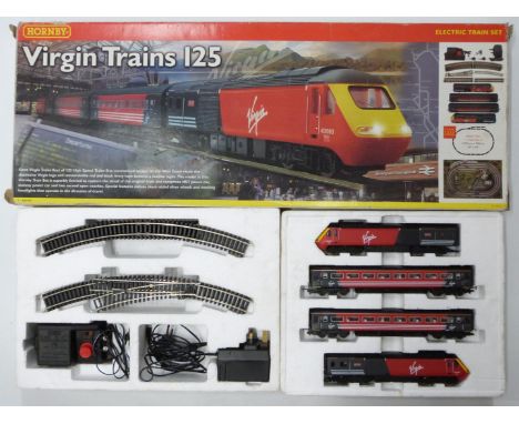 Hornby 00 gauge model railway Virgin Trains 125 train set, R1023, in original box.&nbsp;