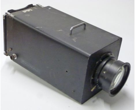 Large camera or similar with military lens to front, 14A/2320, 20in F6.3, and plate holder to rear