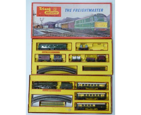 Two Tri-ang 00 gauge model railway train sets Freightmaster RS.51 in original box with outer sleeve and one other in part ori