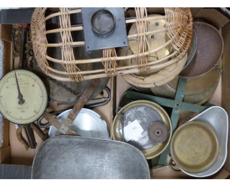 Salter scale parts to include dials, pans etc