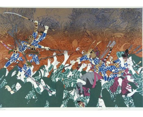 Hideo Takeda (Japanese b1948) signed limited edition 103/200 print 'The Dropped Bow', 39 x 53cm
