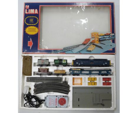 Lima 00 gauge model railway Automatic Car Unloader train set, 10527, in original display box.&nbsp;