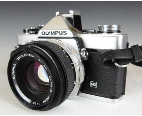 Olympus OM-2n SLR camera with 50mm 1:1.8 lens