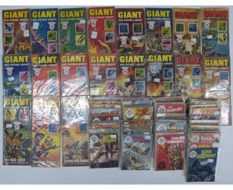 Seventy War Picture Library and Giant War Picture Library comic books comprising 19 Giant numbered 5 onwards and 53 standard,