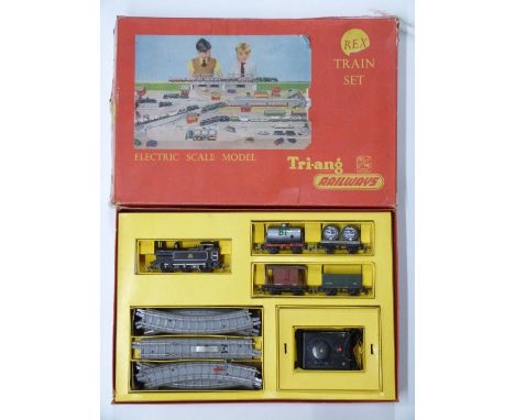 Tri-ang 00 gauge model railway goods train set, REX, in original box.&nbsp;