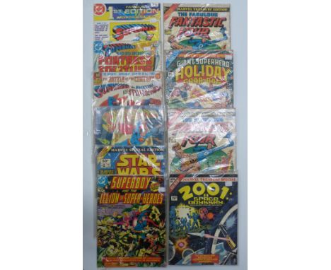 Ten Marvel and DC large format comic books including Superman, Star Wars etc.&nbsp;