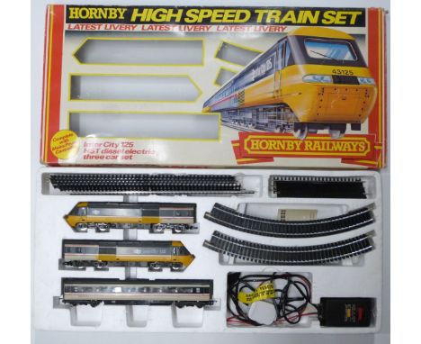 Hornby 00 gauge model railway High Speed Inter City 125 train set, R.556, in original display box.&nbsp;