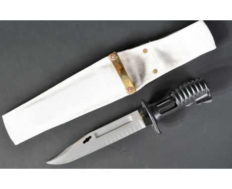 An original 20th century Gulf War era British Army issued SA80 / SA 80 rifle bayonet. Bayonet of typical form, with socket to