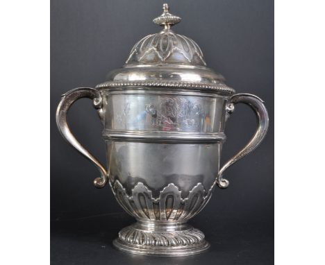 DMK Marendaz Collection - a large hallmarked silver trophy for Brooklands 32nd 75MPH Short Handicap ' 1st Prize 13th April 19