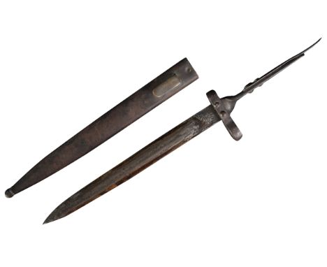 An original WWI First World War Austro-Hungarian Imperial 1895 pattern Ersatz rifle bayonet. Unusual twist steel grip, with m