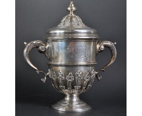 DMK Marendaz Collection - a large hallmarked silver trophy for Brooklands 9th 90MPH Long Handicap ' 2nd Prize 21st May 1923 '