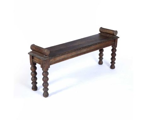 Oak window seat19th Century, with carved decoration to the edge of the seat panel, 124cm x 53cm x 29cmAt present, there is no