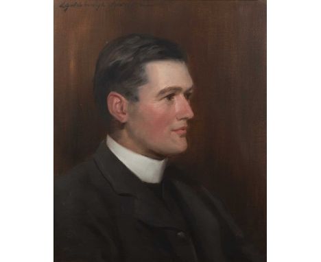 Charles Goldsborough Anderson (1865-1936)Portrait of a vicar and his wife, oil on canvas, one signed in full top left and the