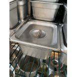 Lot de 41 bacs acier inox drop in BROWNE # 98164 a/ couvercles