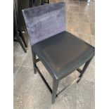 3 Bancs de bar noirs - cuirette / velour QUANTITÉ X PRIX MISÉ