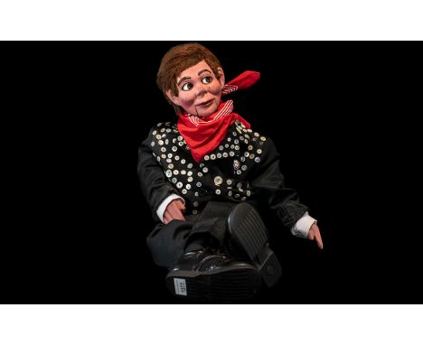 Ventriloquist Dummy. Maker Jerry Layne, Classic Slot Jaw, 2 Movements - Eyes and Mouth, Eyes Side to Side, 32 Inches In Lengt