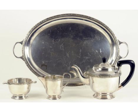 AN EPNS FOUR PIECE TEA SERVICE