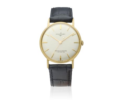 Ulysse Nardin. An 18K gold manual wind wristwatchDate: Circa 1959Movement: 17-jewel manual wind, No.5521392Dial: Silvered, ap