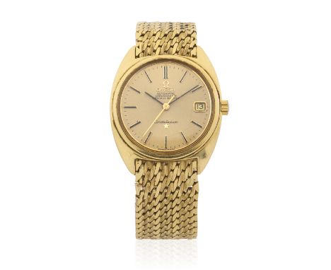 Omega. An 18K gold automatic calendar bracelet watchModel: ConstellationReference: 168009/168017Date: Circa 1965Movement: 24-