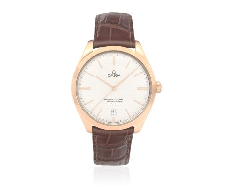 Omega. An 18K rose gold manual wind calendar wristwatch with Co-Axial EscapementModel: De Ville TresorReference: O432.53.40.2