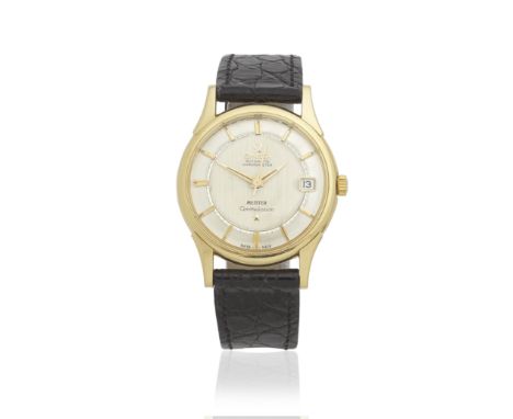 Omega. An 18K gold automatic calendar wristwatch retailed by MeisterModel: ConstellationReference: 14393Date: Circa 1960Movem