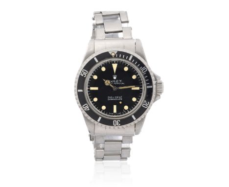 Rolex. A stainless steel automatic bracelet watch offered on behalf of the family of the original ownerModel: SubmarinerRefer