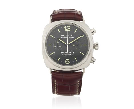Panerai. A limited edition stainless steel automatic chronograph wristwatchModel: Radiomir ChronographReference: PAM00369, No