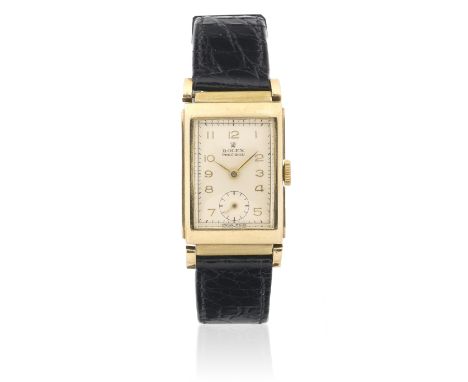 Rolex. A 9K gold manual wind wristwatch with articulated lugsModel: PrecisionReference: 1943Date: Glasgow Import Mark for 193