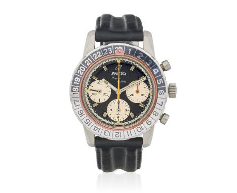 Enicar. A stainless steel manual wind chronograph wristwatchModel: Aquagraph Sherpa 300Reference: 072-02-02ADate: Circa 1960M