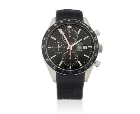 TAG Heuer. A stainless steel automatic calendar chronograph wristwatchModel: CarreraReference: CV2014-1Date: Circa 2010Moveme