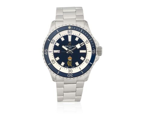 Breitling. A rare Limited Edition stainless steel automatic bracelet watch made for The Royalty and Specialist Protection Uni