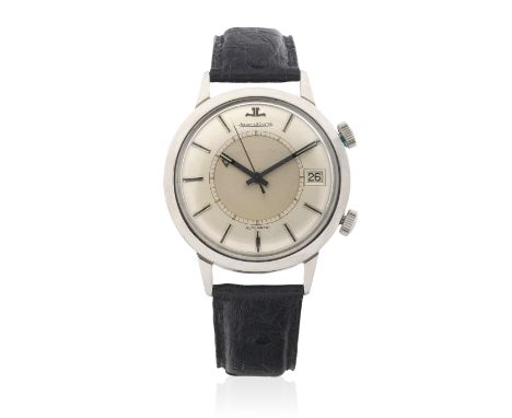 Jaeger-LeCoultre. A stainless steel bumper automatic calendar wristwatch with alarmModel: MemovoxReference: E855Date: Produce