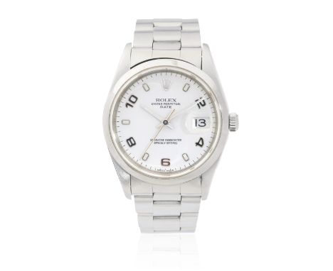 Rolex. A stainless steel automatic calendar bracelet watchModel: DateReference: 15200Date: Circa 2004Movement: 31-jewel Cal.3