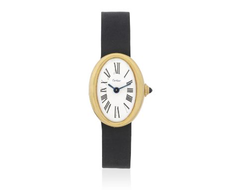 Cartier. A lady's 18K gold manual wind wristwatchModel: BaignoireDate: London Import mark for 1968Movement: Jewelled manual w