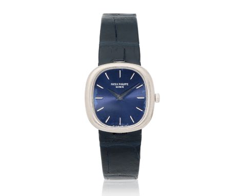 Patek Philippe. A lady's 18K white gold manual wind wristwatch with sigma dialModel: EllipseReference: 4223Date: Circa 1970Mo