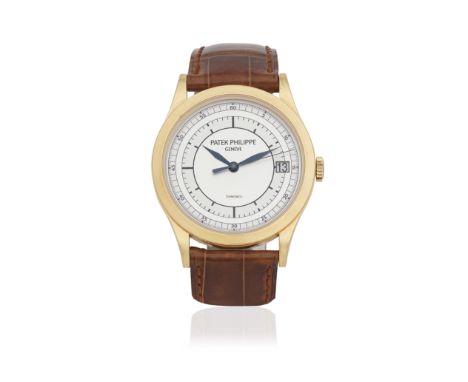 Patek Philippe. An 18K rose gold automatic calendar wristwatch retailed by Tiffany &amp; Co.Model: CalatravaReference: 5296RD