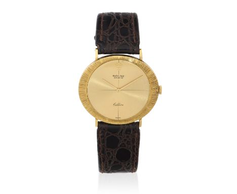 Rolex. An 18K gold manual wind wristwatchModel: CelliniReference: 3756JDate: Circa 1966Movement: 19-jewel Cal.1600 manual win