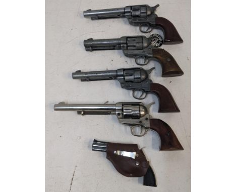 A collection of various replica pistols to include two examples marked 'Colt single action army .34' one BKa 98' and others L