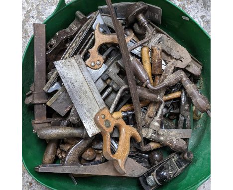 A selection of vintage tools to include a Lloyd Davies saw, clamps, Stanley woodworking plane and othersLocation:If there is 