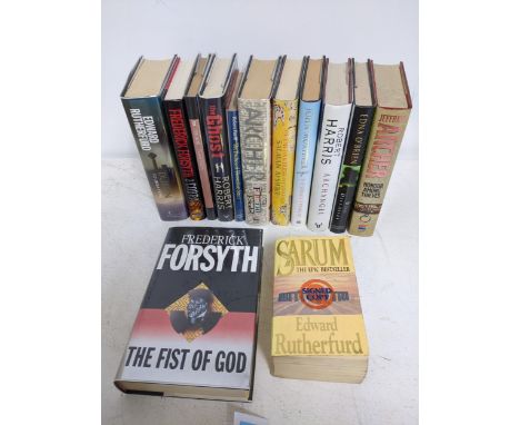 A collection of signed novels, mainly 1st Editions, to include Edward Rutherford, Frederick Forsyth, Jeffrey Archer, Robert H